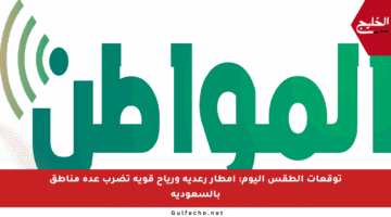 توقعات الطقس اليوم: أمطار رعدية ورياح قوية تضرب عدة مناطق بالسعودية